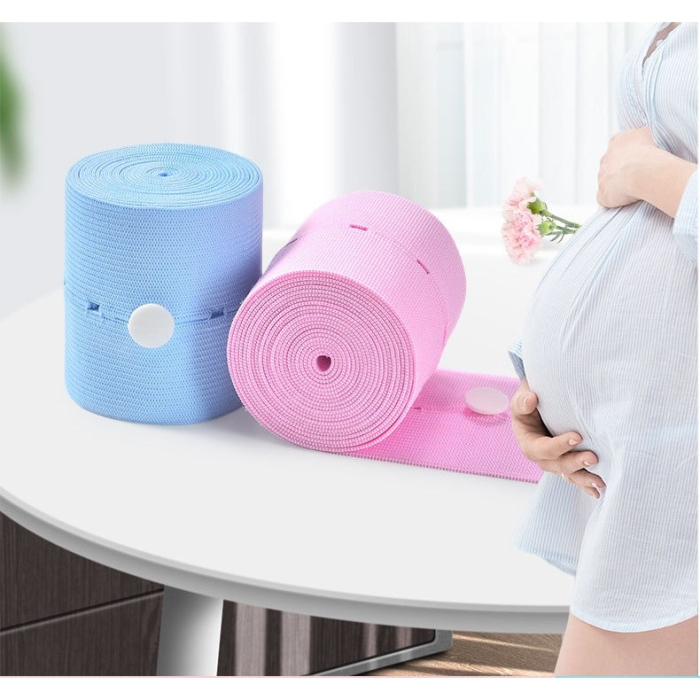 Set 2 Centuri de Monitorizare a Ritmului Cardiac Fetal, , Material Moale si Elastic, 6 x 130 cm, Albastru/Roz [3]