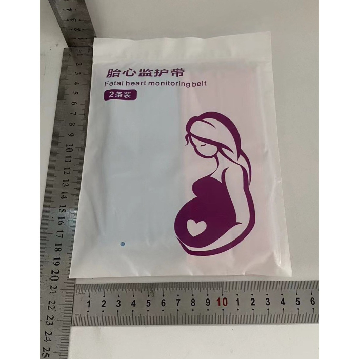 Set 2 Centuri de Monitorizare a Ritmului Cardiac Fetal, , Material Moale si Elastic, 6 x 130 cm, Albastru/Roz [9]