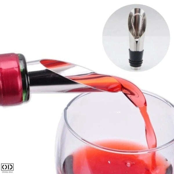 Set 2 Dopuri din Aluminiu pentru Sticle de Vin, Model Premium, Inox [1]