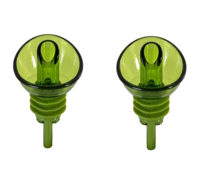 Set 2 Dopuri din PVC pentru Sticle de Ulei Masline si Ulei Floarea Soarelui, Model Premium Universal, Verde [1]