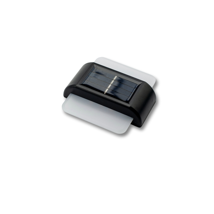 Set 2 lampi solare LED de perete, IP44 pentru exterior, autonomie 12 ore, 9x9x2.3cm, negru [11]