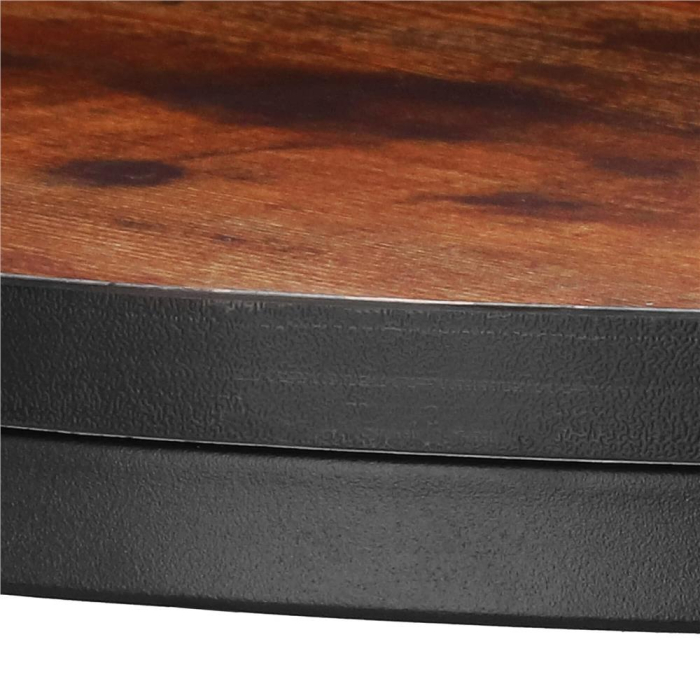 Set 2 mese pentru cafea suprapozabile, cadru otel, 70x70x47 cm si 50x50x40 cm, maro [14]