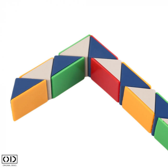 Set 2 Rigle Rubik, Jucarie Antistres care Dezvolta Inteligenta, 32cm, PVC Multicolor, Original Deals [7]