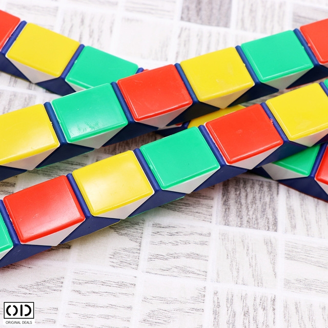 Set 2 Rigle Rubik, Jucarie Antistres care Dezvolta Inteligenta, 32cm, PVC Multicolor, Original Deals [9]