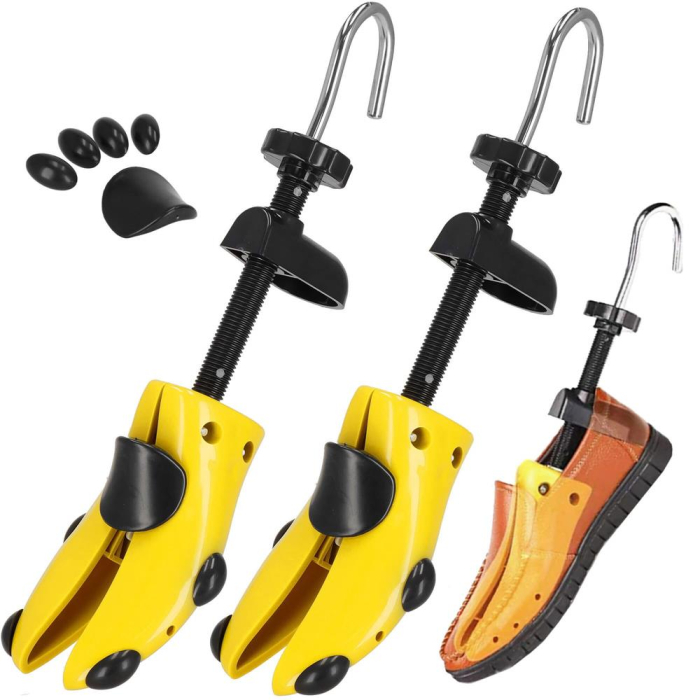 Set 2 sanuri pentru largit si alungit pantofi, din plastic, marime 42-44, galben [2]