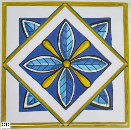 Set 21 Stickere Decorative pentru Gresie, Faianta sau Perete, Mandala Albastra, 7.5 cm [1]