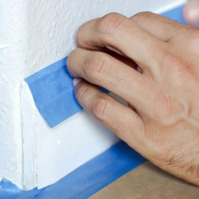 Set 24 Role Banda Adeziva de Mascare, Rezistenta UV, 48mmx50m, Rezistenta, Aderenta, Albastra [5]