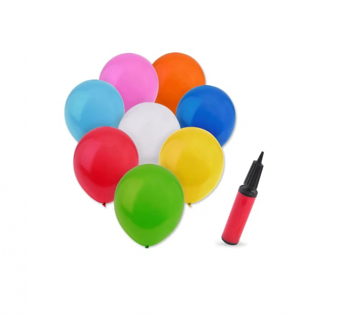 Set 25 de Baloane Multicolore, 30cm, cu Pompa Manuala, Pentru Petreceri [5]