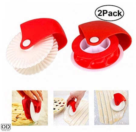 Set 2x Cutit Rola pentru Taiat si Modelat Marginea la Placinte si Tarte, Plastic PVC [22]