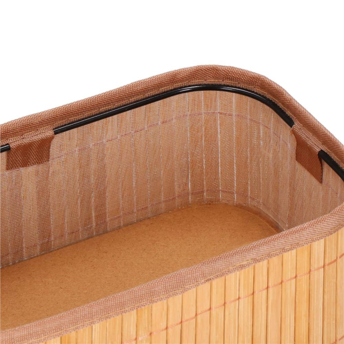 Set 3 cutii organizatoare din bambus, diverse dimensiuni, maro [15]