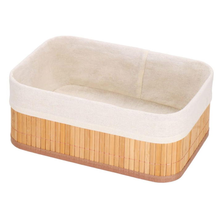 Set 3 cutii organizatoare din bambus, diverse dimensiuni, maro [17]