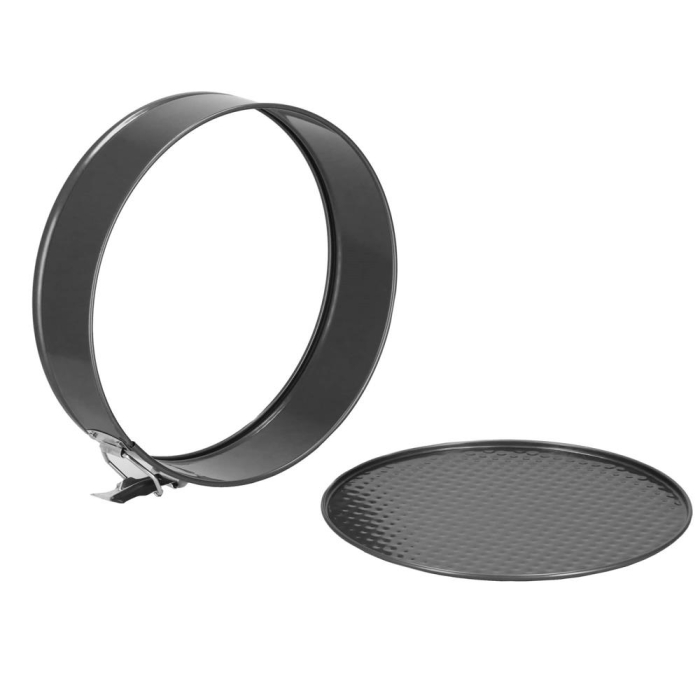 Set 3 forme de copt, 27, 25 si 23 cm, cu fund detasabil, gri [3]