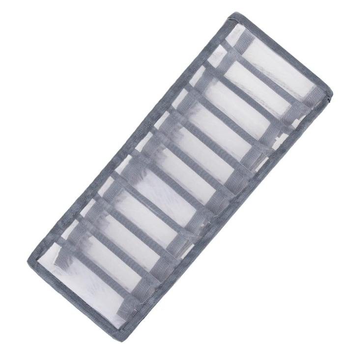 Set 3 organizatoare sertar pliabile pentru sosete/lenjerie, gri [8]