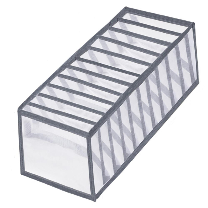 Set 3 organizatoare sertar pliabile pentru sosete/lenjerie, gri [5]