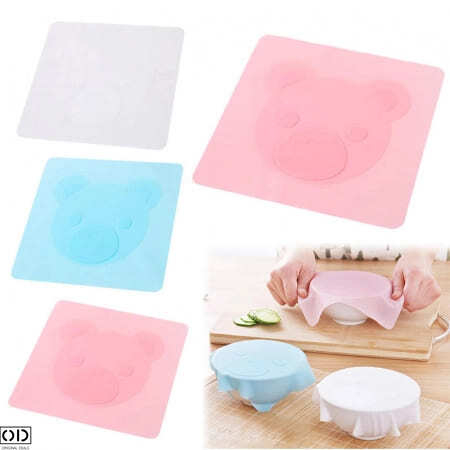 Set 3 Planse din Silicon Multifunctionale pentru Acoperit Boluri, Deschis Borcane si Suport Pahare, Universale, Albastru, Original Deals [7]