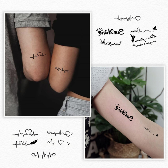 Set 30 Tatuaje Temporare, , pe Baza de Apa, Model 5, Negru [3]