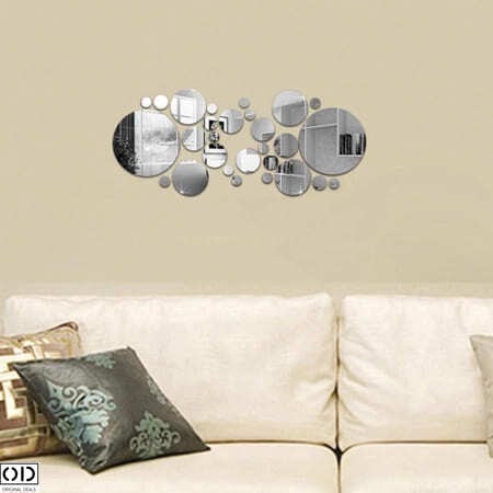 Set 31 Oglinzi Acrilice din PVC, Autoadezive pentru Decorarea Peretilor, Sfere [3]