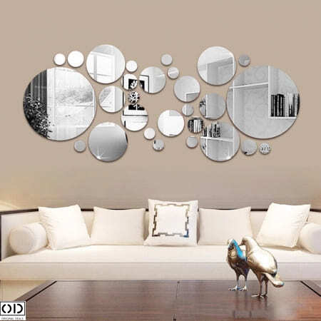 Set 31 Oglinzi Acrilice din PVC, Autoadezive pentru Decorarea Peretilor, Sfere [11]