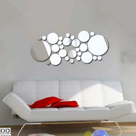 Set 31 Oglinzi Acrilice din PVC, Autoadezive pentru Decorarea Peretilor, Sfere [12]