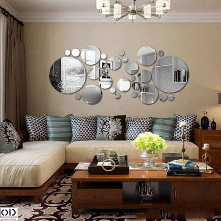 Set 31 Oglinzi Acrilice din PVC, Autoadezive pentru Decorarea Peretilor, Sfere [13]