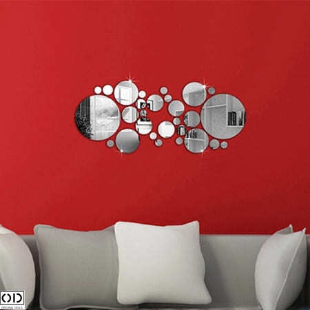 Set 31 Oglinzi Acrilice din PVC, Autoadezive pentru Decorarea Peretilor, Sfere [9]