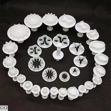 Set 33 Forme pentru Decorat Tort si Prajituri Cup Cake  Macarons cu Stelute, Flori, Fluturi, Inimioare si Frunze [19]