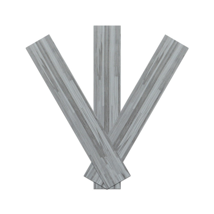 Set 36 Placi Autoadezive pentru Pardoseala, , din PVC, Impermeabil, Ignifug, Usor de Curatat, Dimensiune Placa 91.44 x 15.24 cm, Grosime 1.5 mm, Acoperire 5 m2, Model 4, Gri [4]