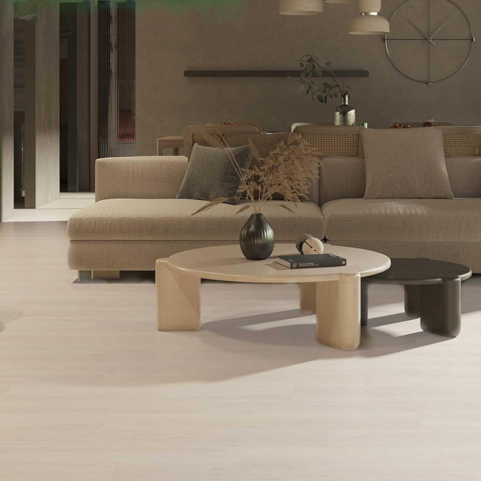 Set 36 Placi Autoadezive pentru Pardoseala, , din PVC, Impermeabil, Ignifug, Usor de Curatat, Dimensiune Placa 91.44 x 15.24 cm, Grosime 1.5 mm, Acoperire 5 m2, Model 2, Natur [2]