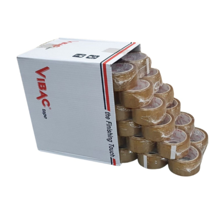 Set 36 Role Banda Adeziva Solvent, Vibac, 48mmx60m, Ambalare, Sigilare, Rezistenta, Maro [4]