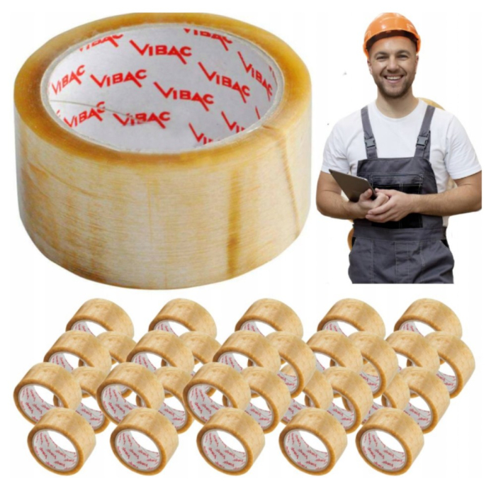 Set 36 Role Banda Adeziva Solvent, Vibac, 48mmx60m, Ambalare, Sigilare, Rezistenta, Transparenta [3]