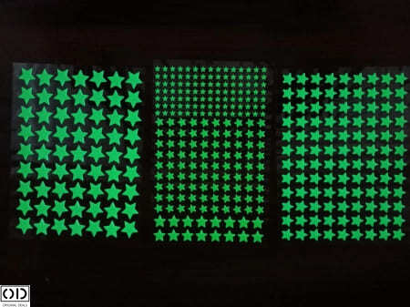 Set 384 Stelute Fosforescente Auto Adezive, 4 Dimensiuni cu Iluminare Indelungata, PVC, Premium, Original Deals® [10]