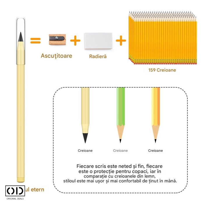 Set 4 Creioane Eterne 15 cm PVC Roz / Albastru – ORIGINAL DEALS [17]