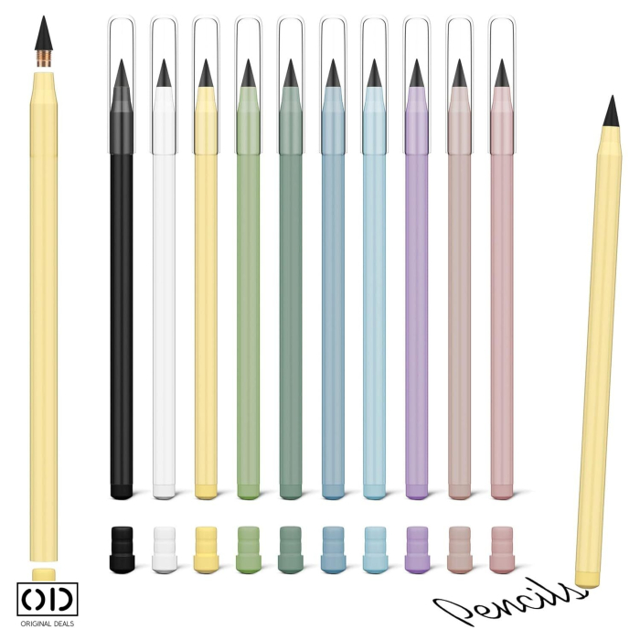 Set 4 Creioane Eterne 15 cm PVC Roz / Albastru – ORIGINAL DEALS [14]