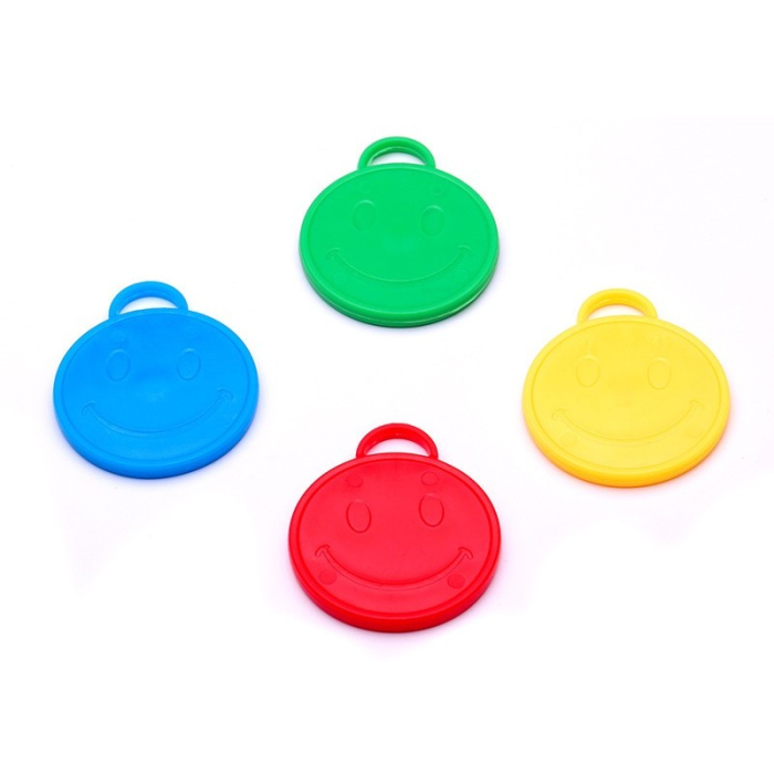 Set 4 Greutati pentru Baloanele cu Heliu, , 32 grame, 8 grame Fiecare, Plastic, Forma Smiley Face, Multicolor [5]