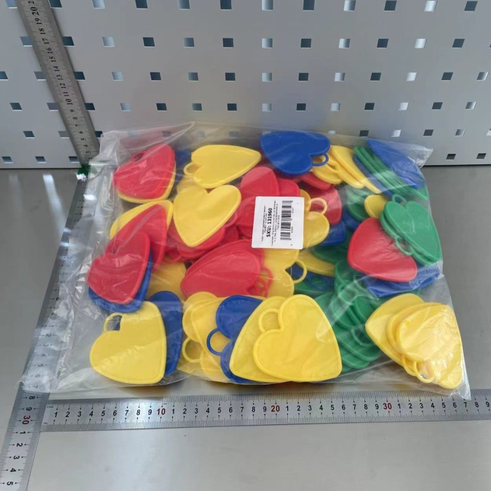 Set 4 Greutati pentru Baloanele cu Heliu, , 60 grame, 15 grame fiecare, Plastic, Forma Inima, Multicolor [2]