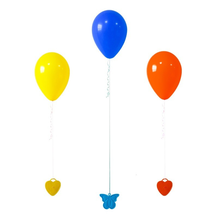 Set 4 Greutati pentru Baloanele cu Heliu, , 60 grame, 15 grame fiecare, Plastic, Forma Inima, Multicolor [3]
