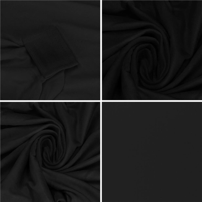 Set 4 huse pentru scaune de evenimente, marime universala, poliester si spandex, negru [10]