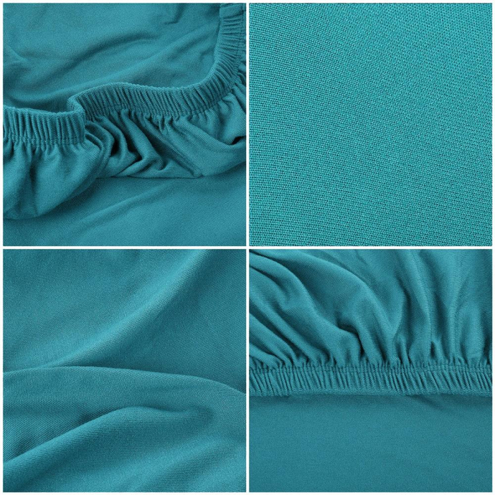 Set 4 huse universale pentru scaun, marime universala, poliester si spandex, 45 cm x 60 cm, albastru marin [8]