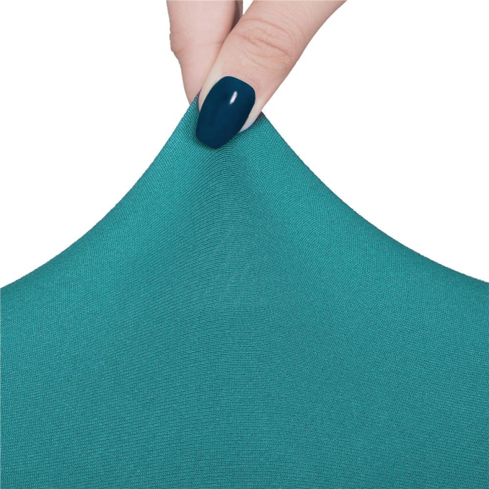 Set 4 huse universale pentru scaun, marime universala, poliester si spandex, 45 cm x 60 cm, albastru marin [7]