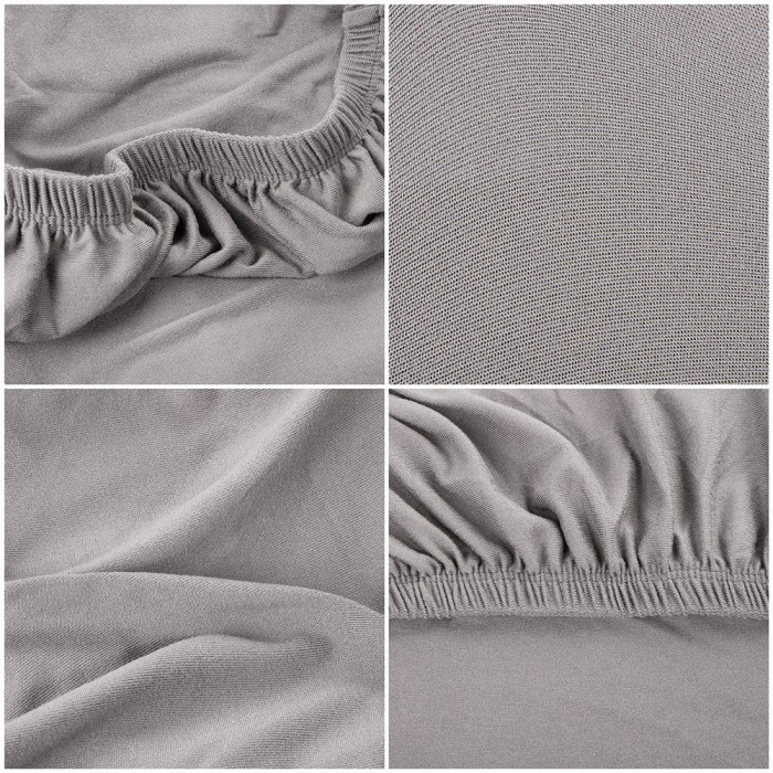 Set 4 huse universale pentru scaun, marime universala, poliester si spandex, 45 x 60 cm, gri [4]