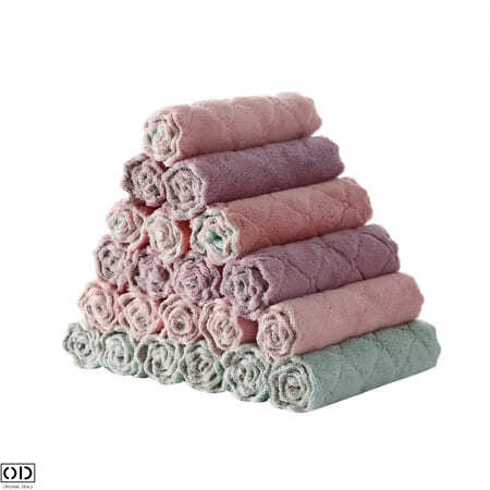 Set 4 Lavete din Microfibra, Multifunctionale pentru Vase si Sters Praful pe Mobila, 26 x 16 cm, Multicolor [4]