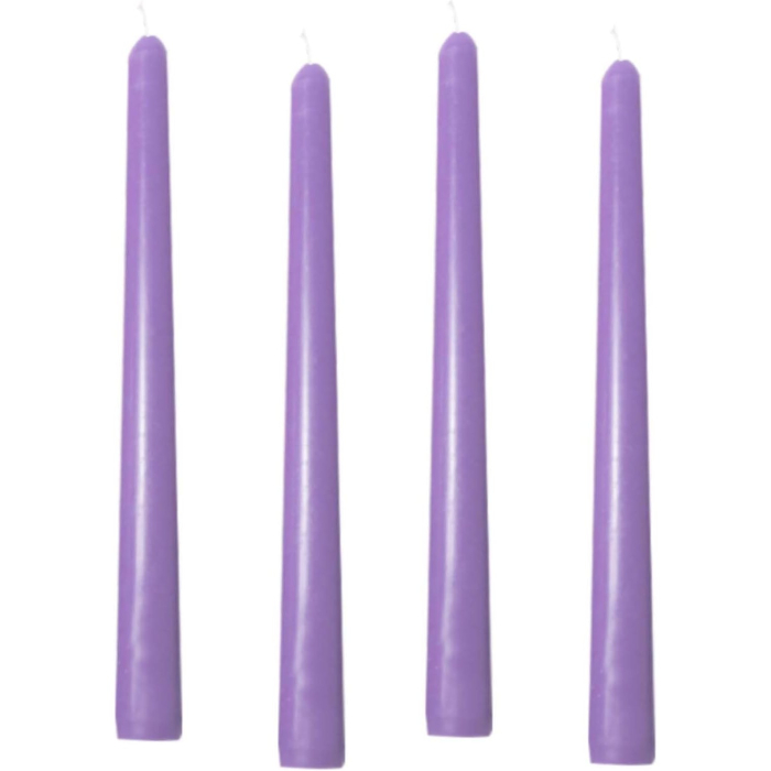 Set 4 Lumanari, , pentru Suport de Masa, Fara Miros si Fum, din Parafina, 2.2 x 25 cm, Mov [7]