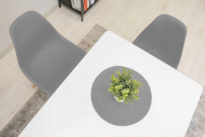 Set 4 scaune dining Scandinav pentru bucatarie, 38x42x82cm, gri [10]