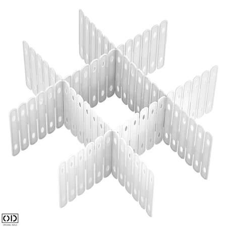 Set 4 Separatoare pentru Organizare Sertare, Ajustabile Manual, PVC, Alb, 40 x 10 cm, Premium, Original Deals® [5]