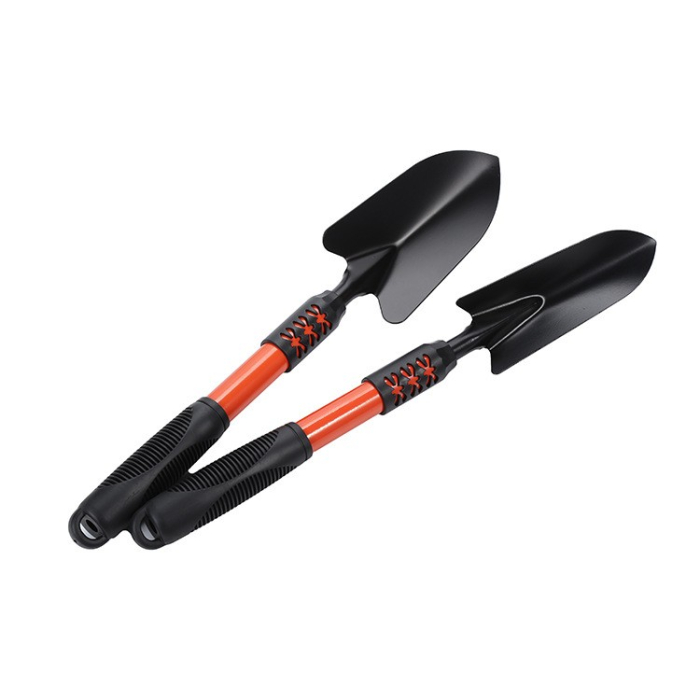 Set 4 Unelte de Gradina , Maner extensibil, pentru Plantare Prelucrare Sol si Ingrijire Plante, Material otel carbon, negru [7]