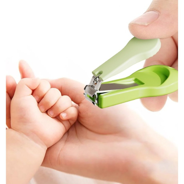 Set 4in1 de Ingrijire Unghii pentru Bebelusi, , Cutie de Depozitare Texturata, 0-6 Ani, 13.6x8x2 cm, Verde [5]