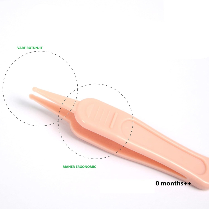 Set 4in1 de Ingrijire Unghii pentru Bebelusi, , Cutie de Depozitare Transparenta, 0-6 Ani, 13.6x8x2 cm, Roz [4]