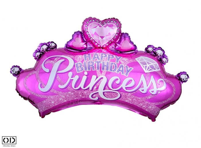 Set 5 Baloane Princess si Inimioare pentru Copii, Pentru Petreceri, Compatibil Heliu sau Aer [2]