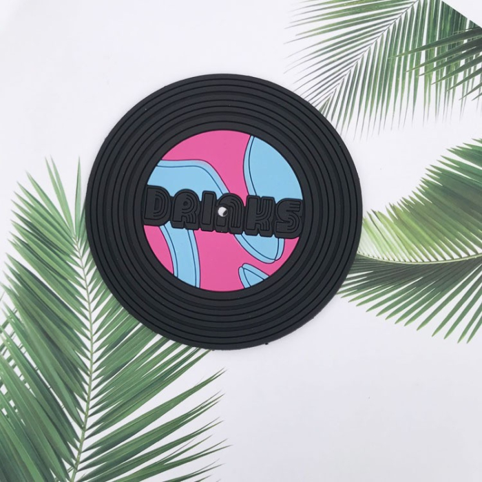 Set 5 Suporturi pentru Pahare, Filppy, din PVC, Diametru 9 cm, Rezistent la Caldura, Multicolor [2]