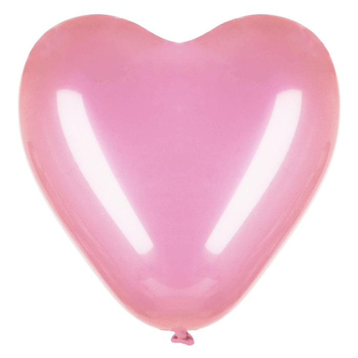 Set 50 baloane pentru petrecere in forma de inima, 30cm, roz [3]